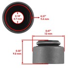 5x Valve Stem Seal For Yamaha Raptor 660r Yfm660r 2001-2005