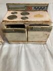 Vintage Pink Metal Kids Stove And Sink Appliance