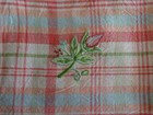 April Cornell Coral Green Yellow Embroidered Rosebud Floral Napkins 4pc