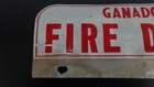 Vintage License Plate Topper Sign   Ganado Fire Dept  Location Unknown As Found