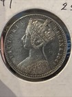 1849 Great Britain Florin 2 Shilling Godless Queen Victoria Au