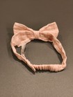 Next Baby Girls Pink Bow Headband 0-3 Months Cotton Fabric Hook   Loop
