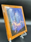 1985 Unicorn In Forest By Sue Dawe Lacquered Wood Wall Art 6 1 2   X 8 1 2 