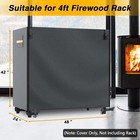 4ft Firewood log Storage Rack Outdoor indoor For Waterproof 420d Cover Us