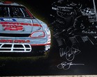 Dale Earnhardt Sr Signed 32x25 Quick Silver Sam Bass Print Nascar 3 Autograph
