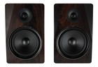 Pair Rockville Apm8d 8  500w Active powered Dark Wood Studio Monitor Speakers
