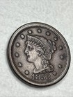 1853 U s  Braided Hair Large Cent - Xf      Nice Detail  High Grade  
