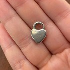 Vintage 925 Sterling Silver Enamel Guilloche Rose Heart Padlock Pendant Charm