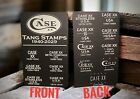 Case Knife Tang Stamp Identification Chart Metal Business Card