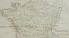 Antique 1835 Thomas Bradford  map Of France 