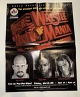 Wwf Wrestlemania Xiv 14 1998 Original Magazine Poster  Mike Tyson Hbk Austin Wwe