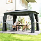 10  X 12  Outdoor Patio Gazebo  Double Roof Gazebo Canopy Shelter