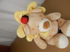 Ty Pluffies 12  Baby Petals Blossom Bear Plush Yellow Ladybug 2004