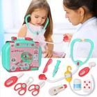 19 Pcs Kids Doctor Medical Kit Toy Set - Pretend Play Suitcase - Nib
