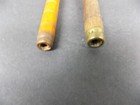 2 Vintage Antique Wooden Spools Textile Mill Thread Bobbin Spindle Odd