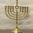 Hanukkah Menorah Jewish Judaica Israel Vintage Brass Chanukah Candle Holder