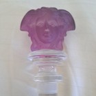 Rosenthal Versace Medusa Purple Frosted Crystal Wine Bottle Stopper