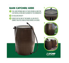 Fcmp Outdoor Rc4000 50 Gallon Outdoor Rain Water Catcher Barrel Container Brown