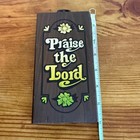 Vintage Retro Folk Art Praise The Lord Wooden Wall Plaque Religious Cottage Core