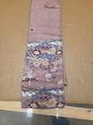 Japanese Vintage Fukuro Obi Belt Kimono Fabric Silk Traditional Purple Muave Pic