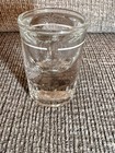 Vintage Large Shot Glass 3  Tall Heavy Thick Beveled Bottom 1 Oz W  Pour Line