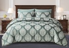 Sterling Creek 7-piece Luxury Bed In A Bag Medallion Jacquard Comforter Set