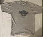 Hard Rock Cafe Men s Gray Large Cotton Tshirt Lisbon Portugal Classic Graphic