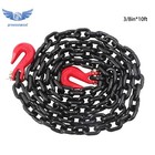 2pcs G80 Transport Binder Chain 3 8   10 Ft With 2clevis Grab Hooks  7100lb Safe