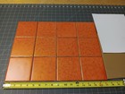 Lot Of 12 Pcs  Imperial Orange Vtg Ceramic Tile Mcm Forum  1960 s New Old Stock