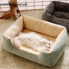Pet Dog Cat Bed Calming Sleeping Kennel Puppy Super Soft Mat Pad Warm L 60x45cm