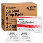 Sterile Alcohol Prep Pads  Medium Size  2-ply  First Aid Supplies  4000 Count