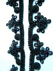 Antique French Trim Embroidered  Victorian Mourning Edging Deco 67 