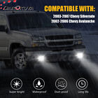 Pair For 2003-05 2006 Chevy Silverado Avalanche 1500 Led Fog Lights Bumper Lamps