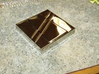 Antique Square Womans  Pocket Mirror  2 5 8 x 2 5 8 