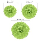 12pcs 4  6  8  Tissue Pom Poms Paper Flowers Ball Party Wedding Decor Lime Green