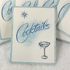 1950s  Vintage Cocktail Party Invitations X 12   6 Envelopes Mid Century Modern