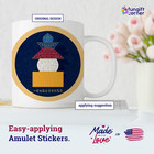 Feng Shui Amulet Sticker With Five Element Pagoda  Set Of 5 Pieces 4 3  Diameter