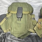 Us Military Surplus Od Olive Drab Field Gear Pouches W  Belt Clips Lot Of 2