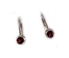 19thc Antique   ct Garnet silver Earrings  Ancient Celt Roman Persian Anglo-saxon