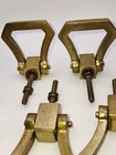 5 Antique Brass Art Deco Hollywood Regency Drawer Pull Cabinet Door Handle 2 