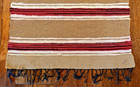 Sharp Colors Hand Made Rag Rug  28 5 X 87 Inches  1940s