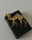 Vintage Handmade Etched Solid Brass Camel Figurine Vintage Bookshelf Decor