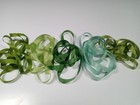 100  Pure Silk Embroidery Ribbon 7mm 5 Greens Solid Colors  1 Yard Each