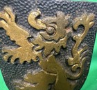  Antique Victorian Cast Iron Pub Match Holder Striker Lion Rampant Reg No 691381