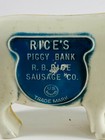 1940s 50s Vtg Rice Plastic Piggy Bank Sausage Meat Butcher Advertising Coin Bank