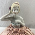Antique German Porcelain Pin Cushion Half-doll With Georgian Hairstyle  6348
