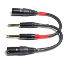 Wjstn-024 Xlr To 1 4 Trs Stereo Adapter  6 35mm Dual Channel 3-pin Male   