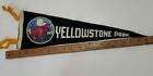 Vintage Black Felt Yellowstone National Park Bear Travel Souvenir Banner Pennant