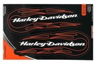 32010 Harley-davidson 2 Pcs Scripted Text  Red Tribal Flames 2  X 8  Decal Kit