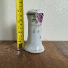 Vintage Antique Porcelain Hand Painted Hat Pin Holder With Three Hatpins
